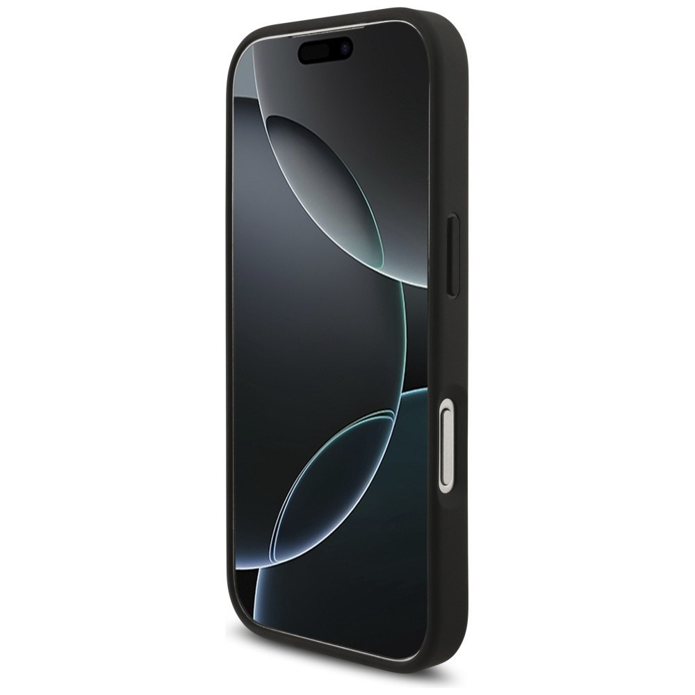 Etui AMG Leather Debossed Lines Logo do iPhone 17 Pro czarny